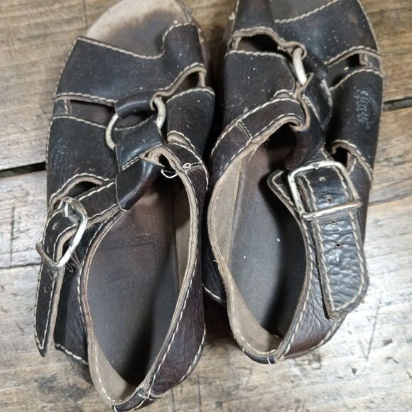 Doc Martens Mens 8 Sandals Fisherman Vintage Shoes England Buckle Leather *READ main image 12